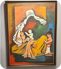 Painting of a mother and child